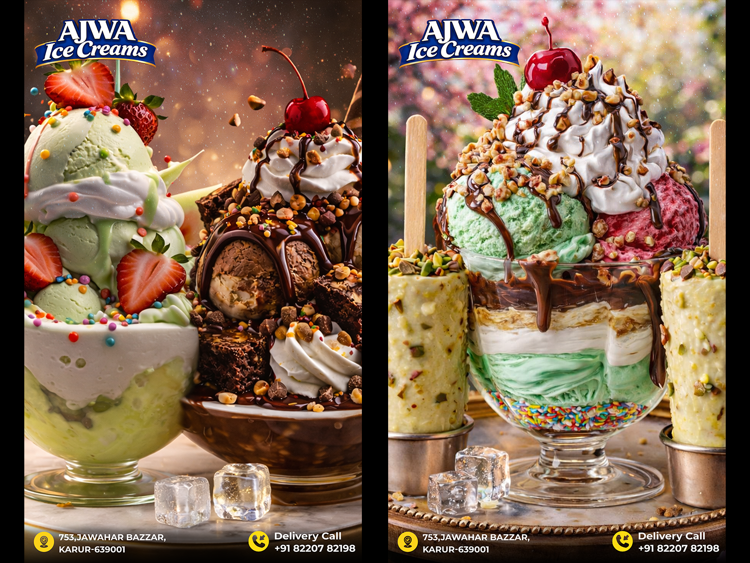 AJWA Ice Cream Poster Design